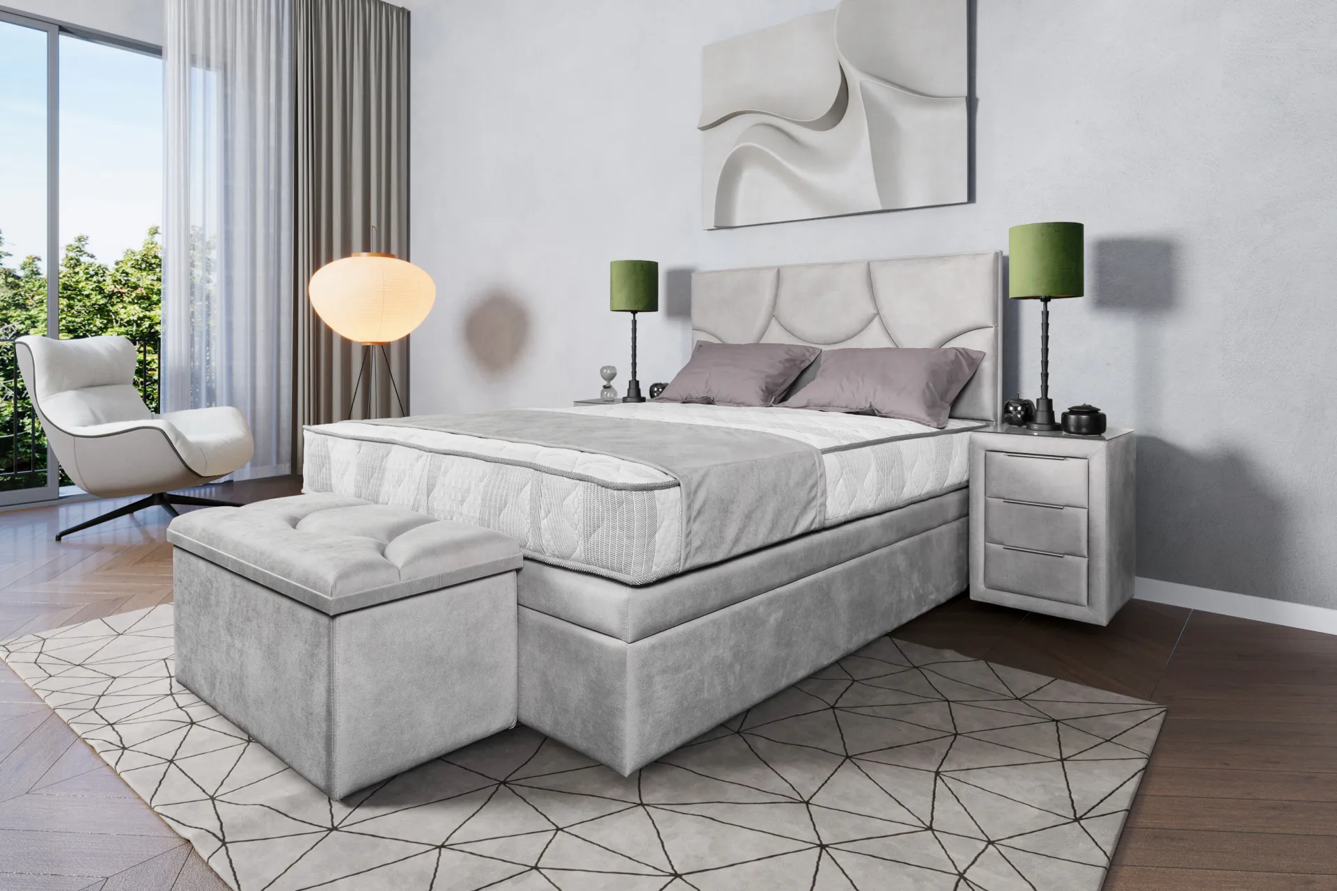 Mistral krevet s bočne strane — elegantni dizajn spavaće sobe